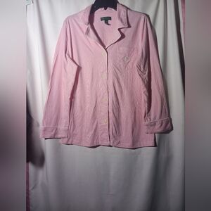 Pink Striped Button-Up Shirt